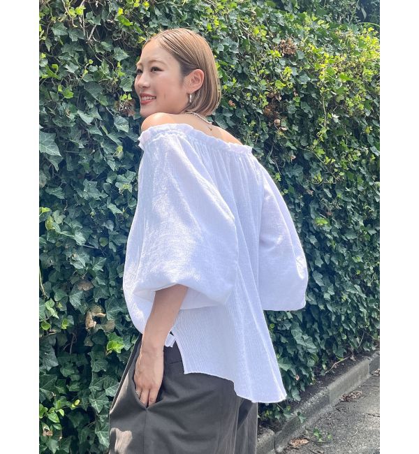 Ungrid「楊柳オフショルボリュームブラウス」|シャツ・ブラウス|