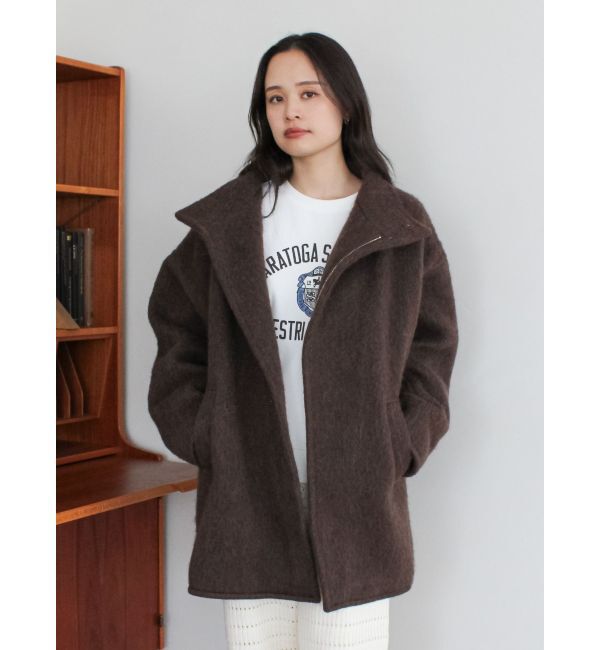 アングリッド アルパカ混ミドル丈スタンドカラーコート アルパカ混ミドル丈スタンドカラーコート｜アングリッドの通販｜&mall