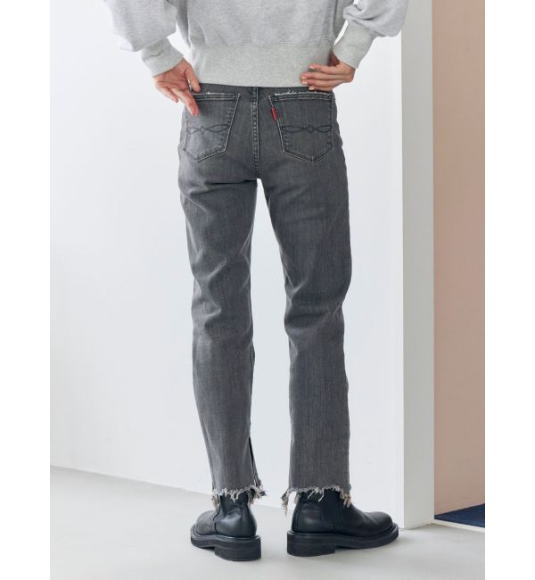 Ungrid「ヘムデザインストレッチデニム」|デニム|