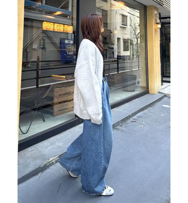 Ungrid「アンゴラ混ジップニットカーデ」|カーディガン|