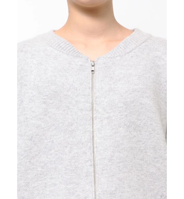 Ungrid「アンゴラ混ジップニットカーデ」|カーディガン|