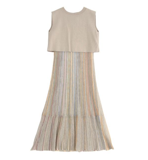 LAGUNAMOON「【WEB限定】ラメレインボーニットワンピースⅡ」|ワンピース|