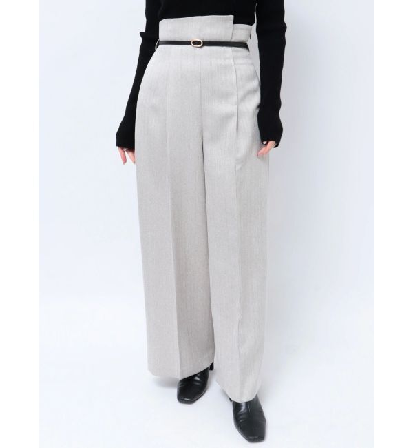 LAGUNAMOON「ヘリンボーンツイードベルトパンツ」|その他|