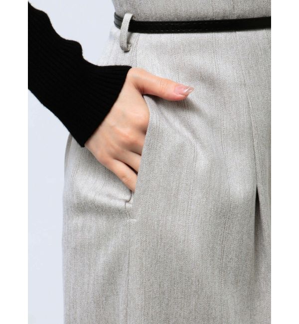 LAGUNAMOON「ヘリンボーンツイードベルトパンツ」|その他|