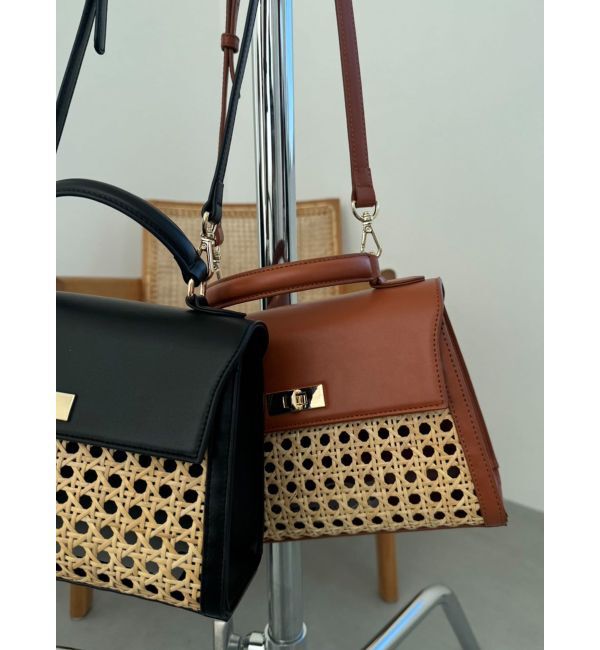 LAGUNAMOON「ラタンコンビミニバッグ」|ハンドバッグ|