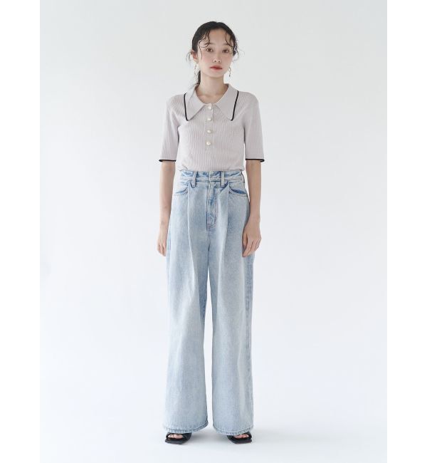 LAGUNAMOON「【WEB限】カラーネックラインニットプルオーバー」|ニット・セーター|