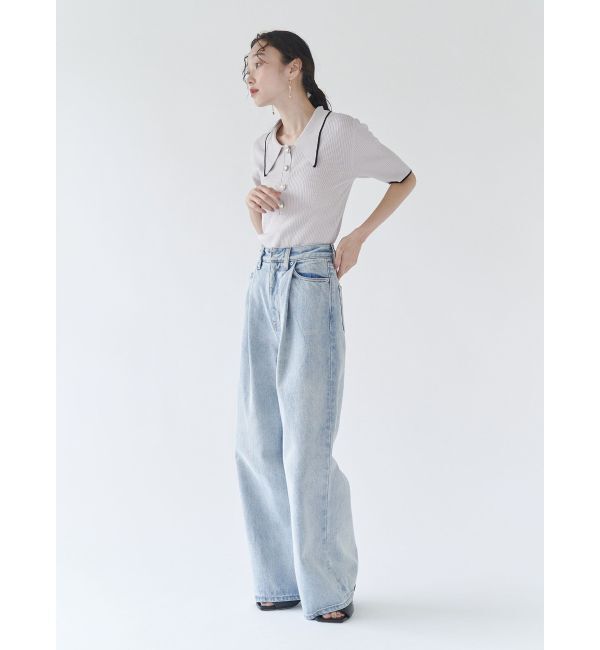 LAGUNAMOON「【WEB限】カラーネックラインニットプルオーバー」|ニット・セーター|