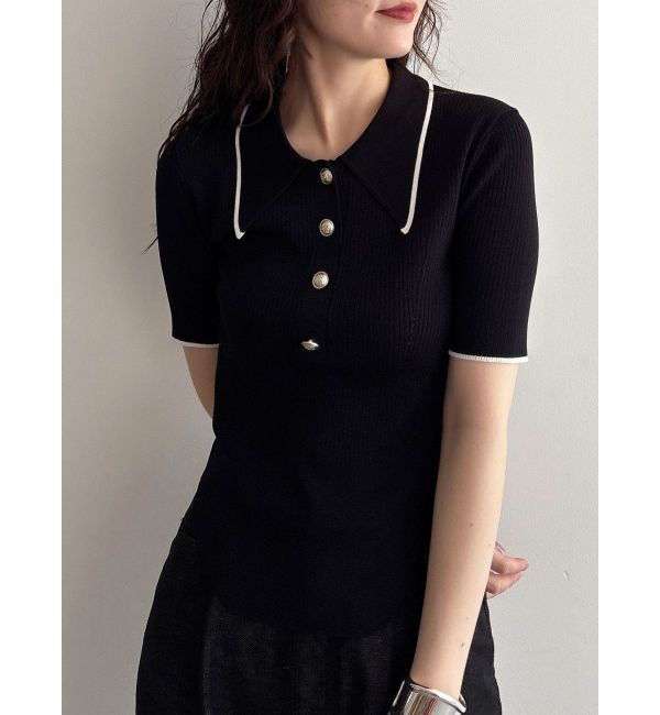 LAGUNAMOON「【WEB限】カラーネックラインニットプルオーバー」|ニット・セーター|