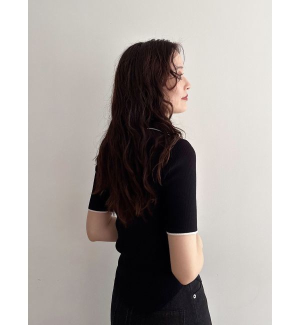 LAGUNAMOON「【WEB限】カラーネックラインニットプルオーバー」|ニット・セーター|