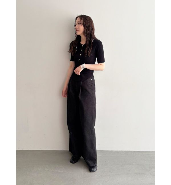 LAGUNAMOON「【WEB限】カラーネックラインニットプルオーバー」|ニット・セーター|