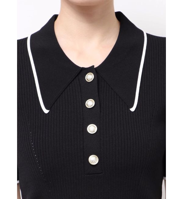 LAGUNAMOON「【WEB限】カラーネックラインニットプルオーバー」|ニット・セーター|