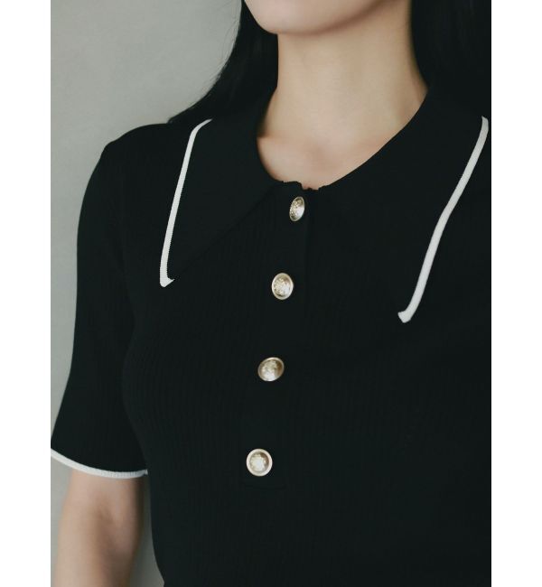 LAGUNAMOON「【WEB限】カラーネックラインニットプルオーバー」|ニット・セーター|