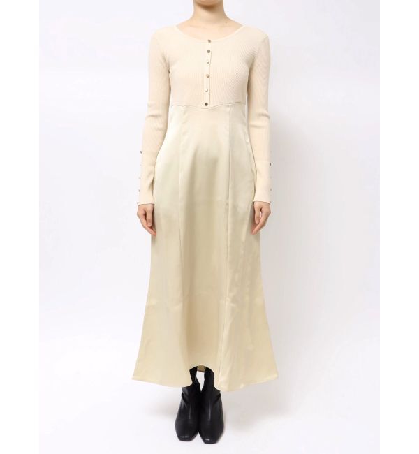 LAGUNAMOON「ボタンニットドッキングナローワンピース」|ワンピース|