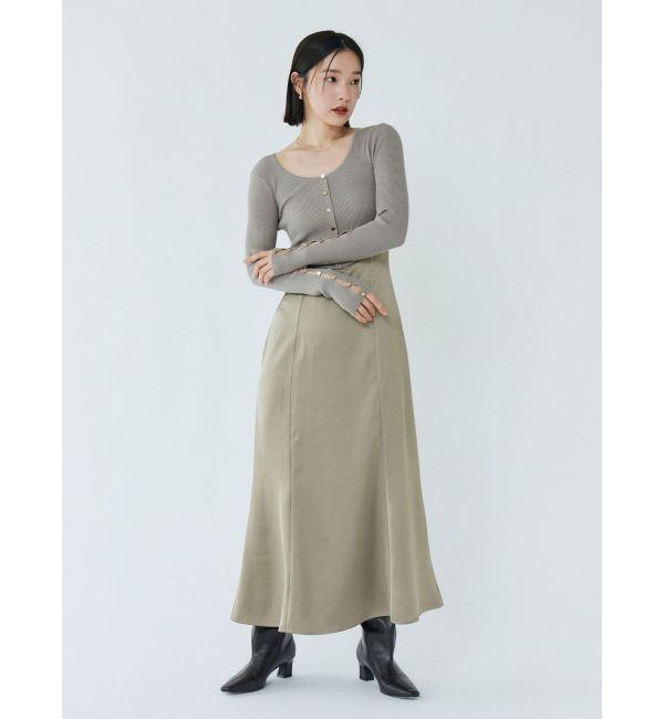 LAGUNAMOON「ボタンニットドッキングナローワンピース」|ワンピース|