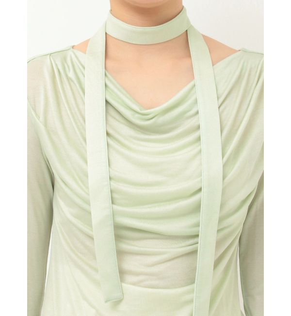 LAGUNAMOON「ドレープボウタイカットトップス」|Tシャツ・カットソー|