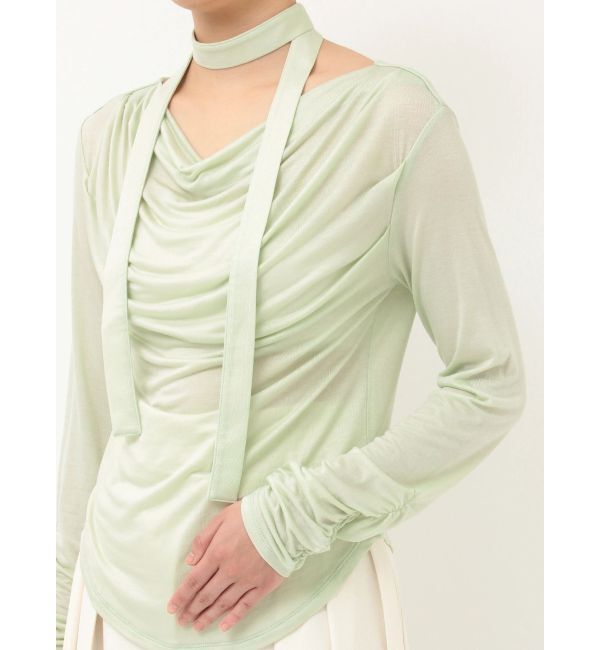 LAGUNAMOON「ドレープボウタイカットトップス」|Tシャツ・カットソー|