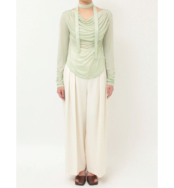 LAGUNAMOON「ドレープボウタイカットトップス」|Tシャツ・カットソー|