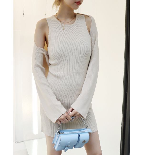 EVRIS「ボレロセットニットワンピース」|ワンピース|ホワイト