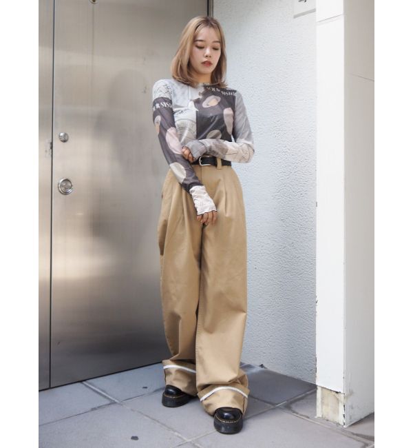 EVRIS「ロールアップタックワイドパンツ」|その他|