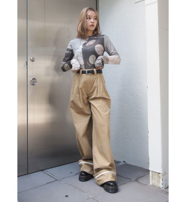 EVRIS「ロールアップタックワイドパンツ」|その他|