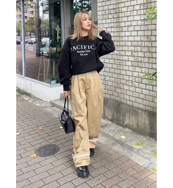 EVRIS「ロールアップタックワイドパンツ」|その他|