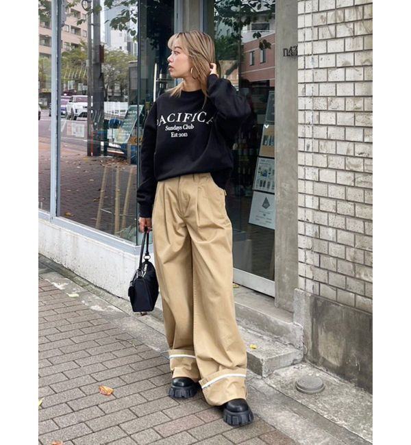 EVRIS「ロールアップタックワイドパンツ」|その他|