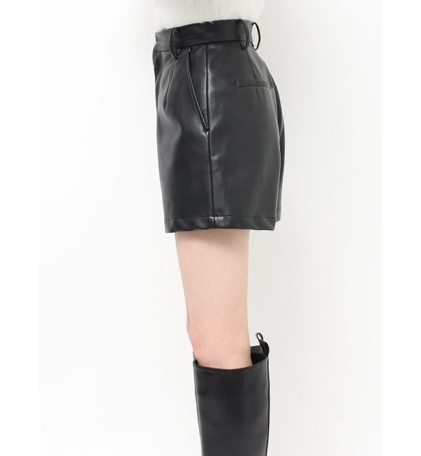 EVRIS「フェイクレザーハイウエストショートパンツ」|その他|