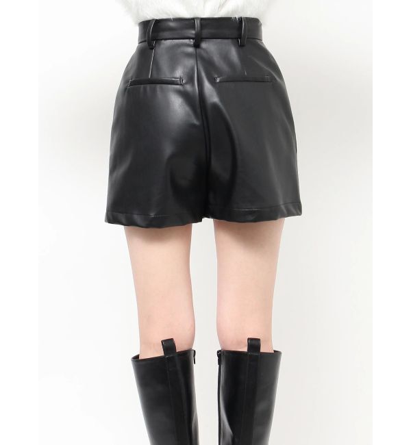 EVRIS「フェイクレザーハイウエストショートパンツ」|その他|