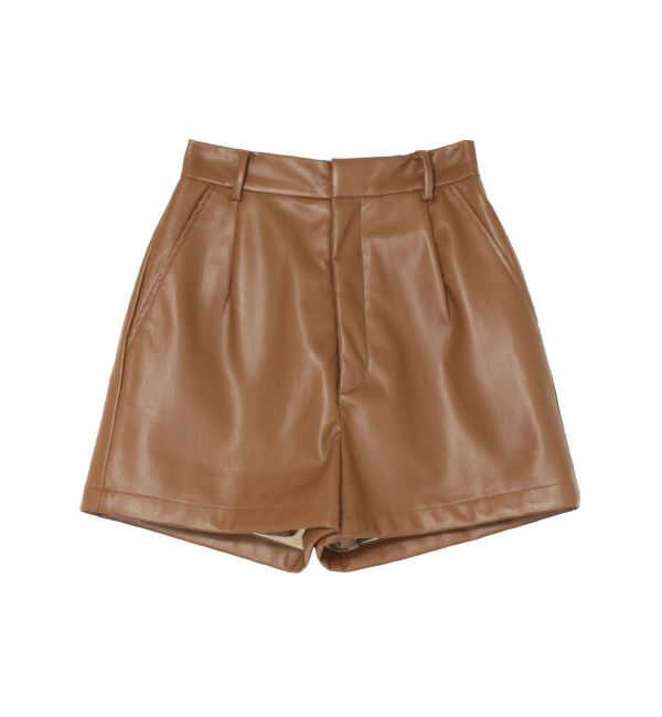 EVRIS「フェイクレザーハイウエストショートパンツ」|その他|