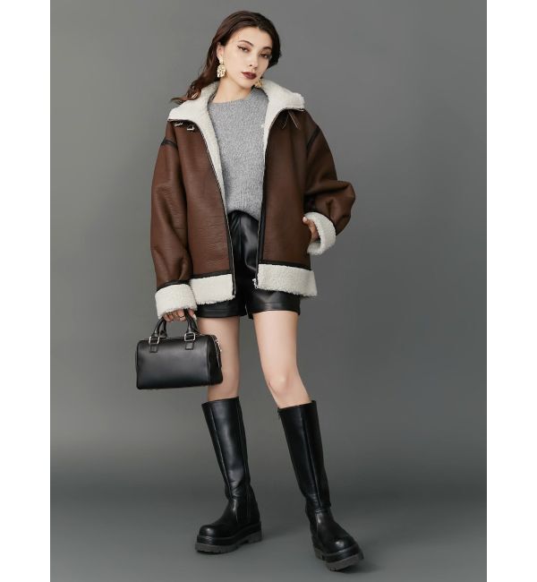 EVRIS「フェイクレザーハイウエストショートパンツ」|その他|