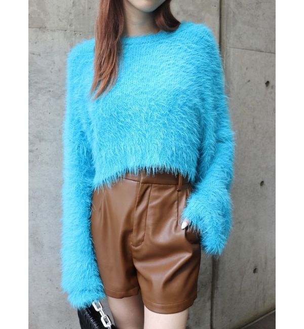 EVRIS「フェイクレザーハイウエストショートパンツ」|その他|