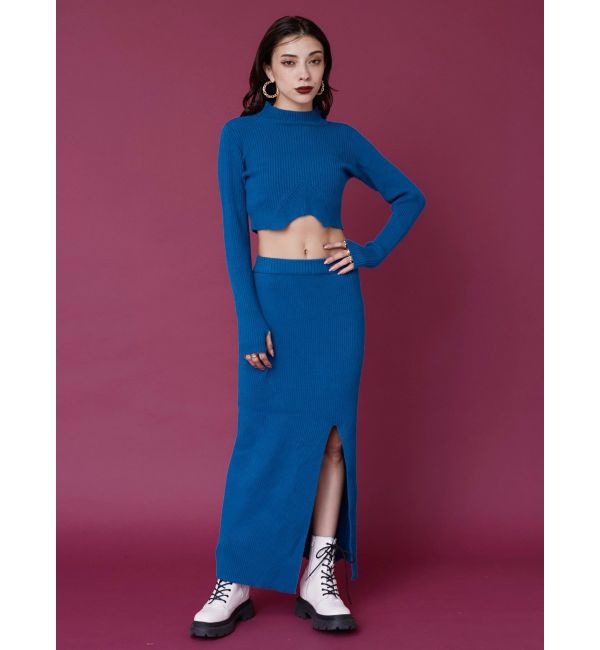 EVRIS「スリットロングニットスカート【セットアップ着用可能】」|スカート|