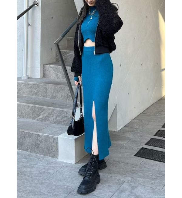 EVRIS「スリットロングニットスカート【セットアップ着用可能】」|スカート|