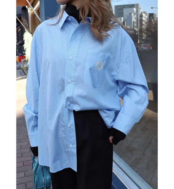 EVRIS「SUNNYストライプオーバーサイズシャツ」|シャツ・ブラウス|