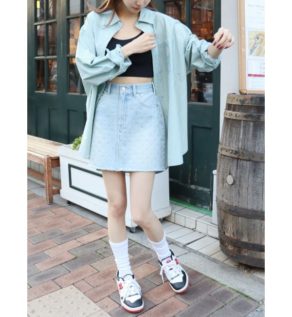 EVRIS「SUNNYストライプオーバーサイズシャツ」|シャツ・ブラウス|