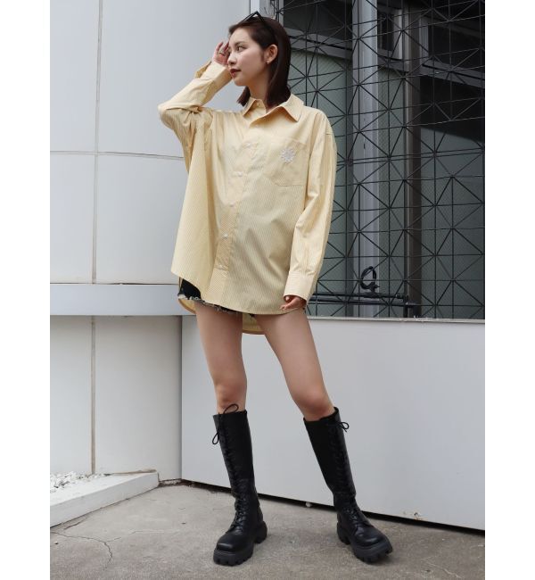 EVRIS「SUNNYストライプオーバーサイズシャツ」|シャツ・ブラウス|