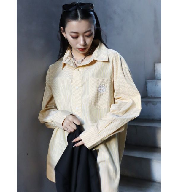 EVRIS「SUNNYストライプオーバーサイズシャツ」|シャツ・ブラウス|