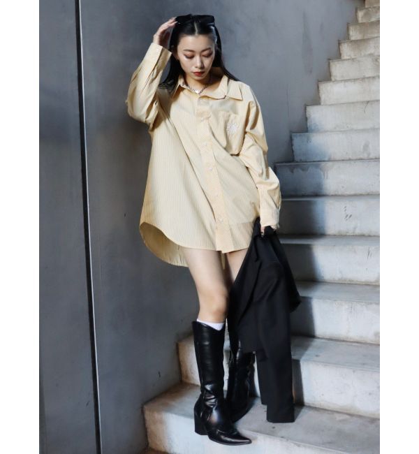 EVRIS「SUNNYストライプオーバーサイズシャツ」|シャツ・ブラウス|