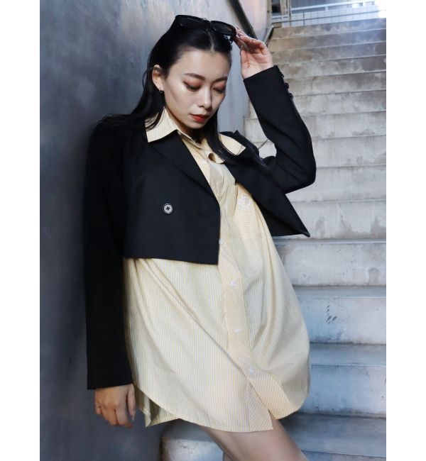 EVRIS「SUNNYストライプオーバーサイズシャツ」|シャツ・ブラウス|