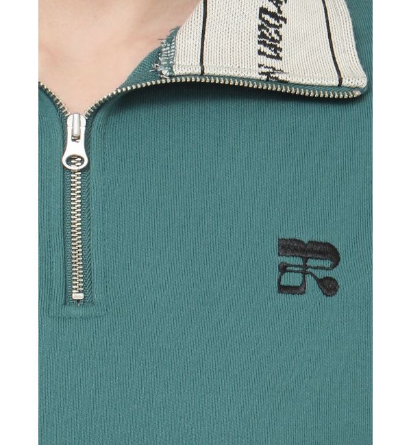 EVRIS「ロゴラインハーフジップショートスウェットトップス【セットアップ着用可能】」|スウェット・ジャージ|