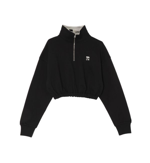 EVRIS「ロゴラインハーフジップショートスウェットトップス【セットアップ着用可能】」|スウェット・ジャージ|