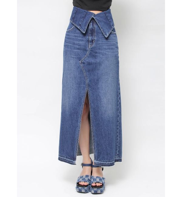 EVRIS「ウエストデザインロングスリットデニムスカート」|スカート|