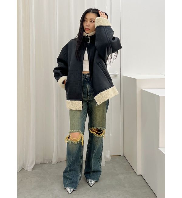 EVRIS「オーバーサイズボアブルゾン」|ブルゾン・スタジャン|