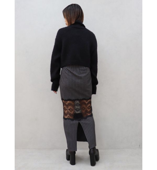 EVRIS「レース切り替えロングスカート」|スカート|