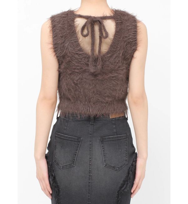 EVRIS「ファンシーヤーンノースリニットトップス」|タンクトップ|