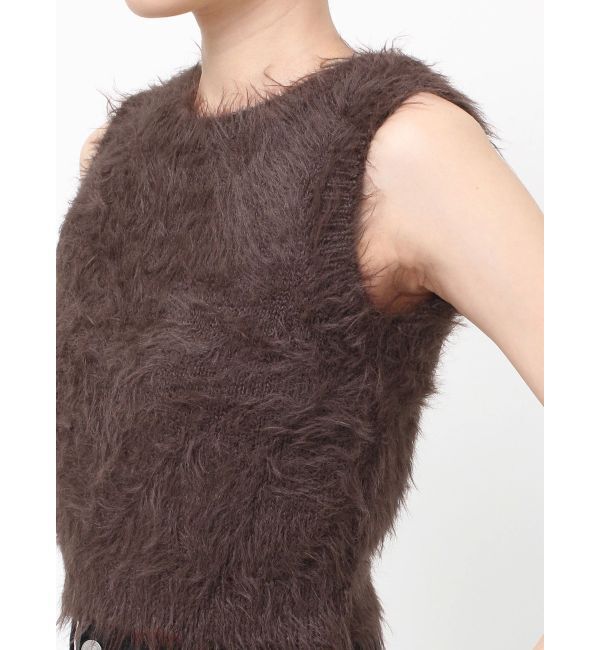 EVRIS「ファンシーヤーンノースリニットトップス」|タンクトップ|