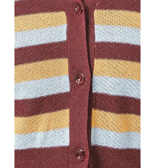 jouetie「ボーダーシアーニットカーデ」|カーディガン|