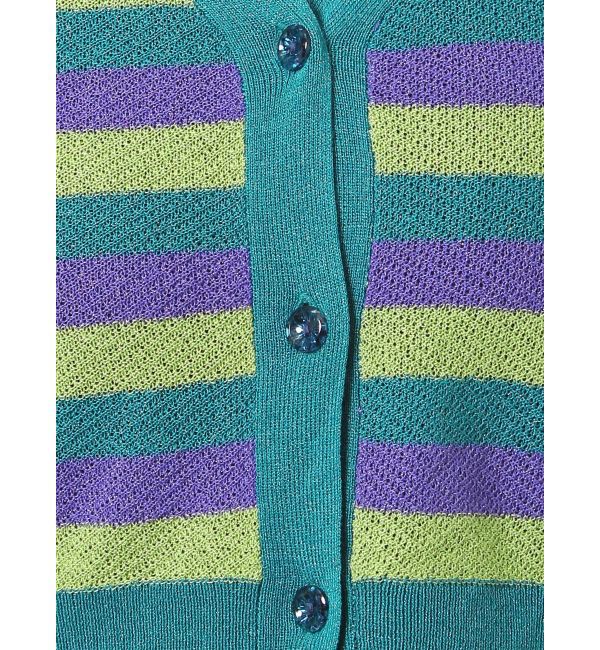 jouetie「ボーダーシアーニットカーデ」|カーディガン|