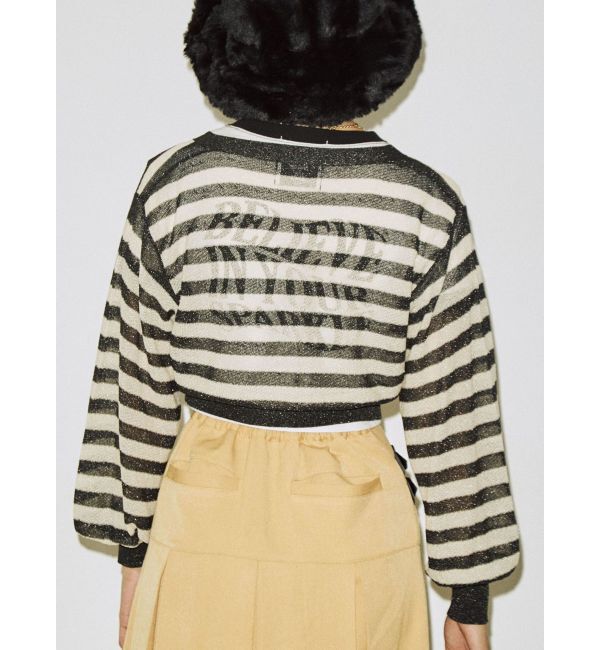 jouetie「ボーダーシアーニットカーデ」|カーディガン|