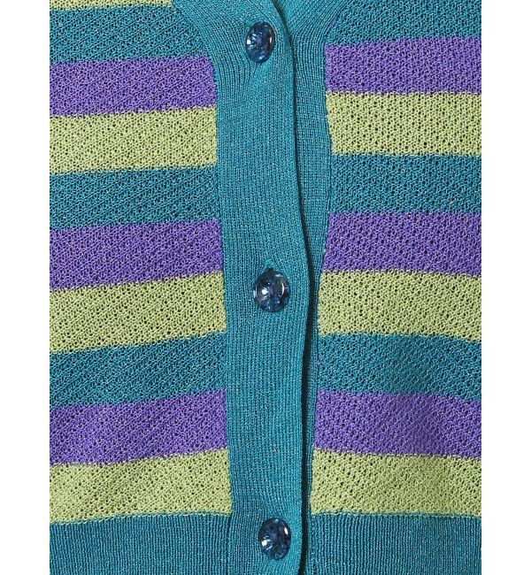 jouetie「ボーダーシアーニットカーデ」|カーディガン|